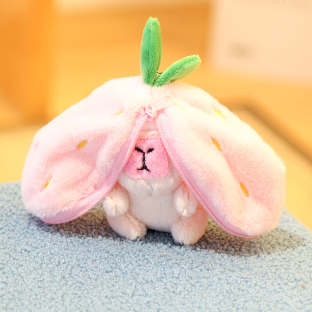 Fruit-Themed Capybara Plush Keychain