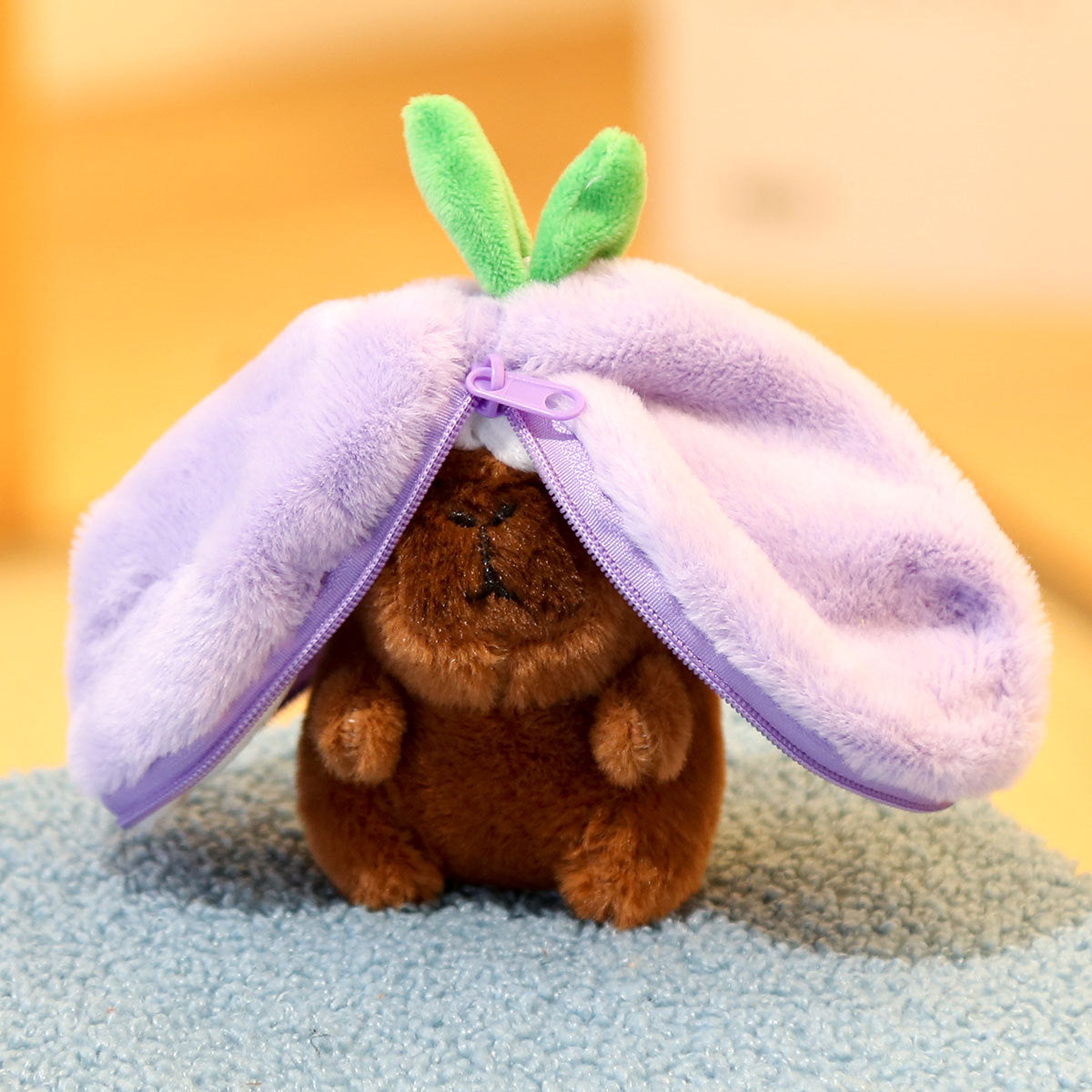 Fruit-Themed Capybara Plush Keychain
