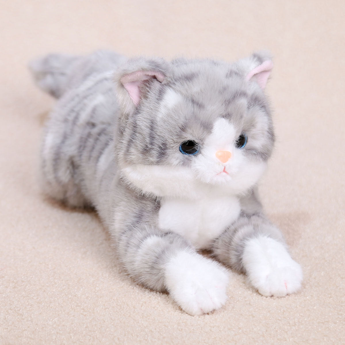 Adorable Lying-Pose Kitten Plush Toy