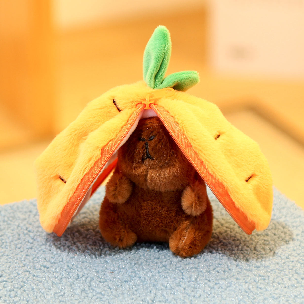 Fruit-Themed Capybara Plush Keychain
