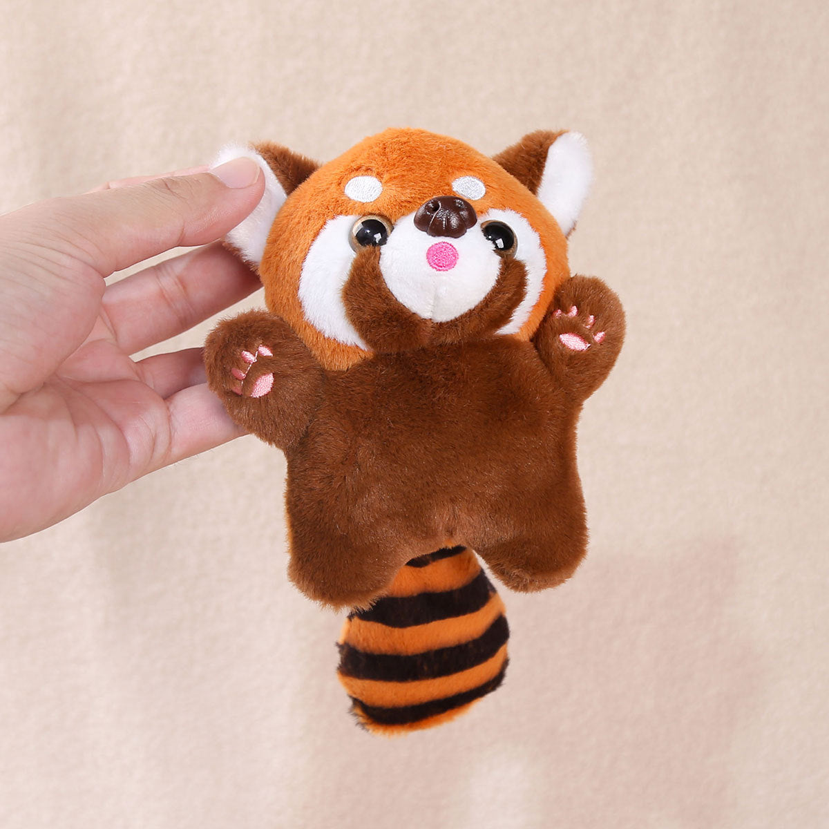 Standing Raccoon Plush Toy Keychain