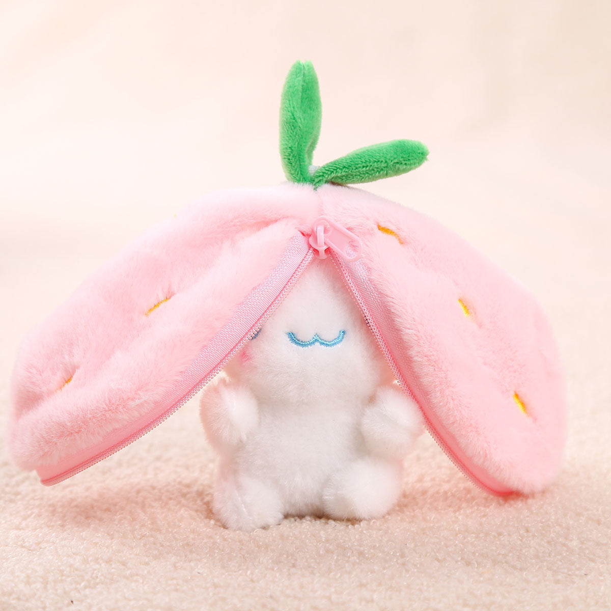 Fruit-Themed Capybara Plush Keychain