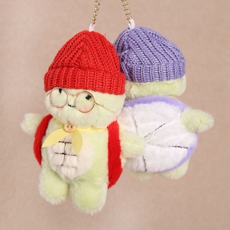 Turtle Keychain With Hat And Glasses